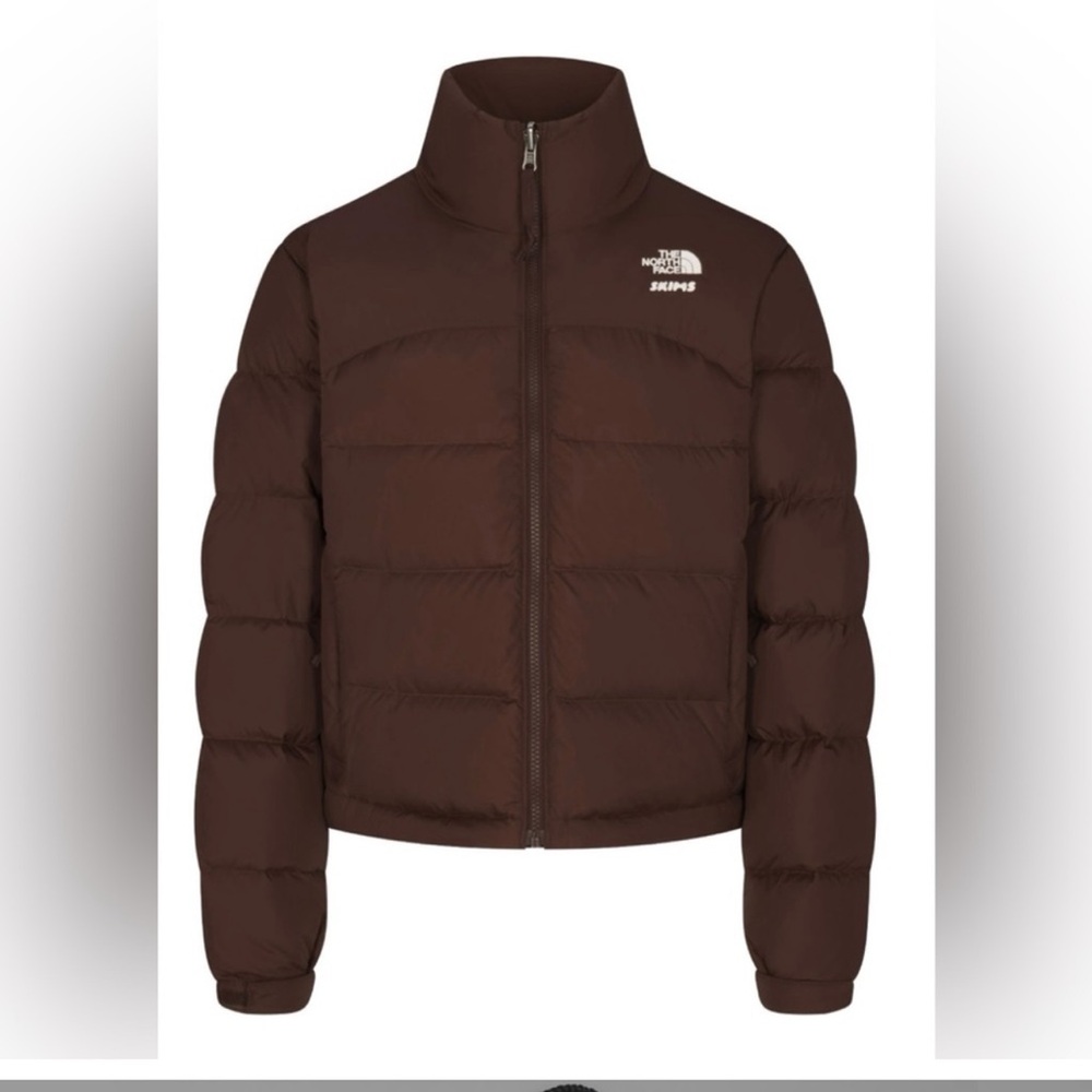 Skims north face brown puffer
